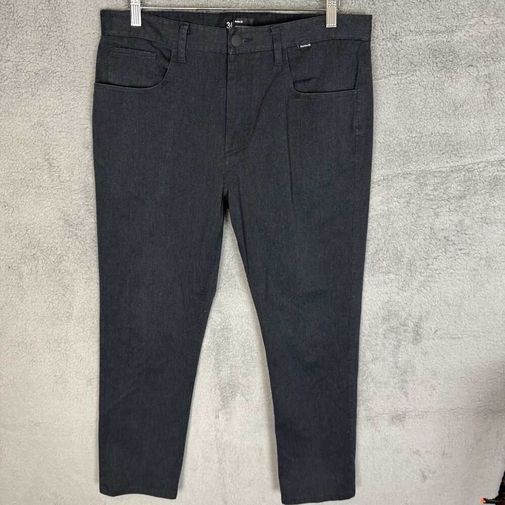 Hurley‎ Pants Men's 34x27 Grey  Lightweight Chino Khaki Casual